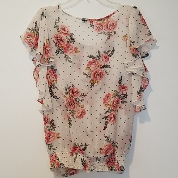 Black Rainn sheer floral top - Picture 8 of 8